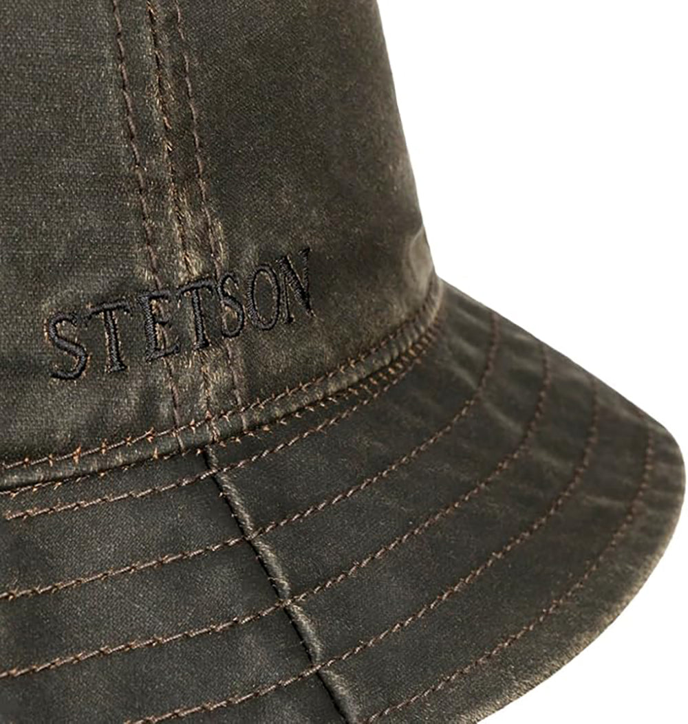Stetson Vintage Bucket mit Ohrenklappen - Old Cotton Anglerhut - Braun