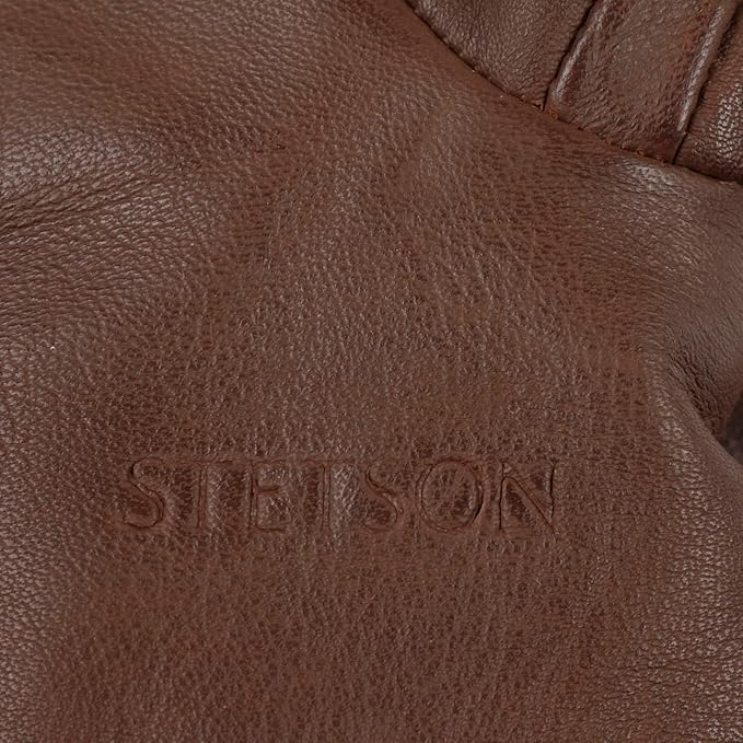 Stetson Leder-Handschuhe mit Fleece-Futter - Schafsleder - Braun