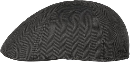 Stetson Texas Duck Cap Herringbone Cotton - 313 - Grau Fischgrat