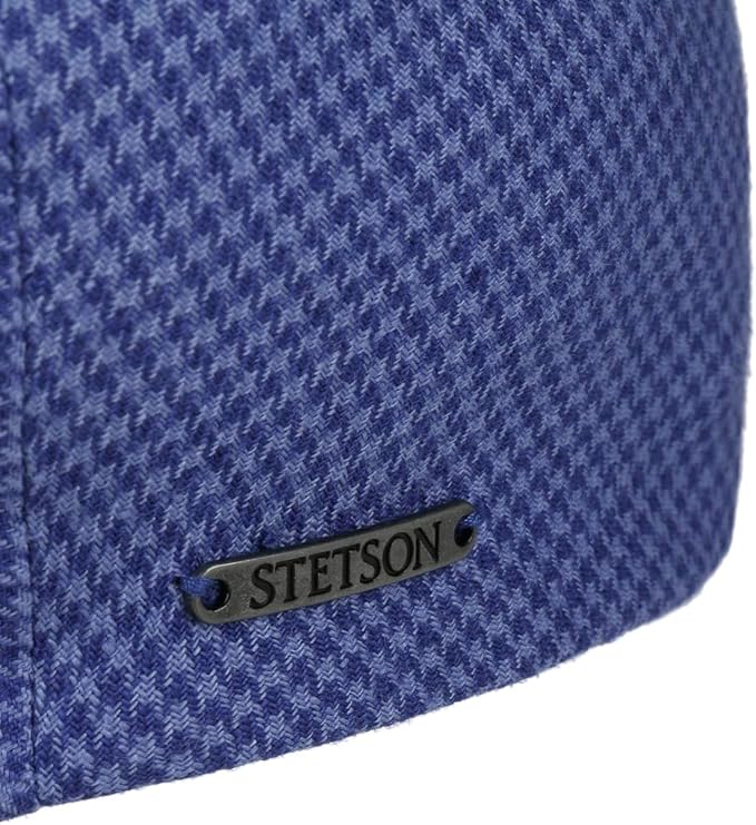 Stetson Kent Houndstooth Flatcap Golf - Blau