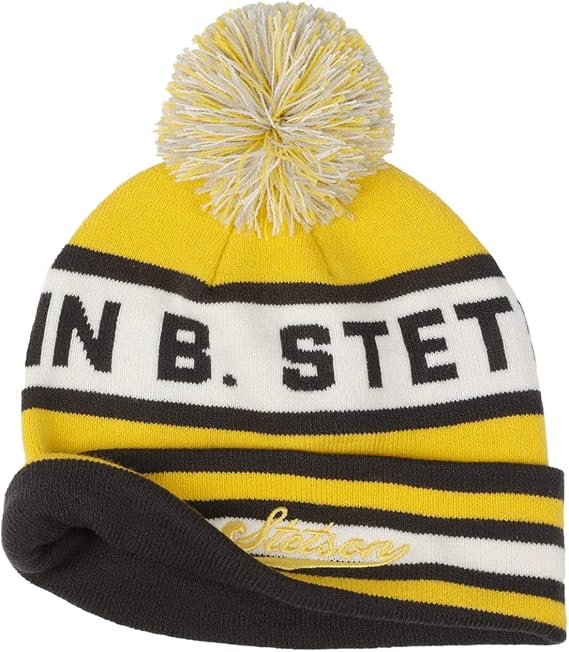 STETSON Bommelmütze Beanie Pom Pom - Gelb