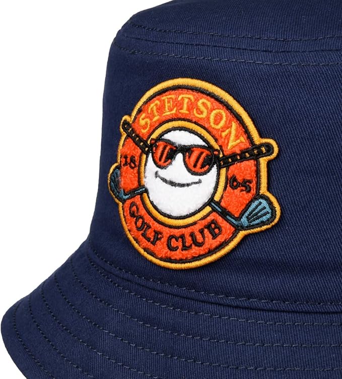 Stetson Bucket Cotton Golf Club  - Anglerhut aus 100% Baumwolle - Blau