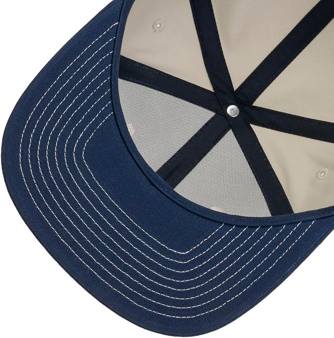 Stetson Flat Brim Tag Cap - 100% Baumwolle - Grau Blau