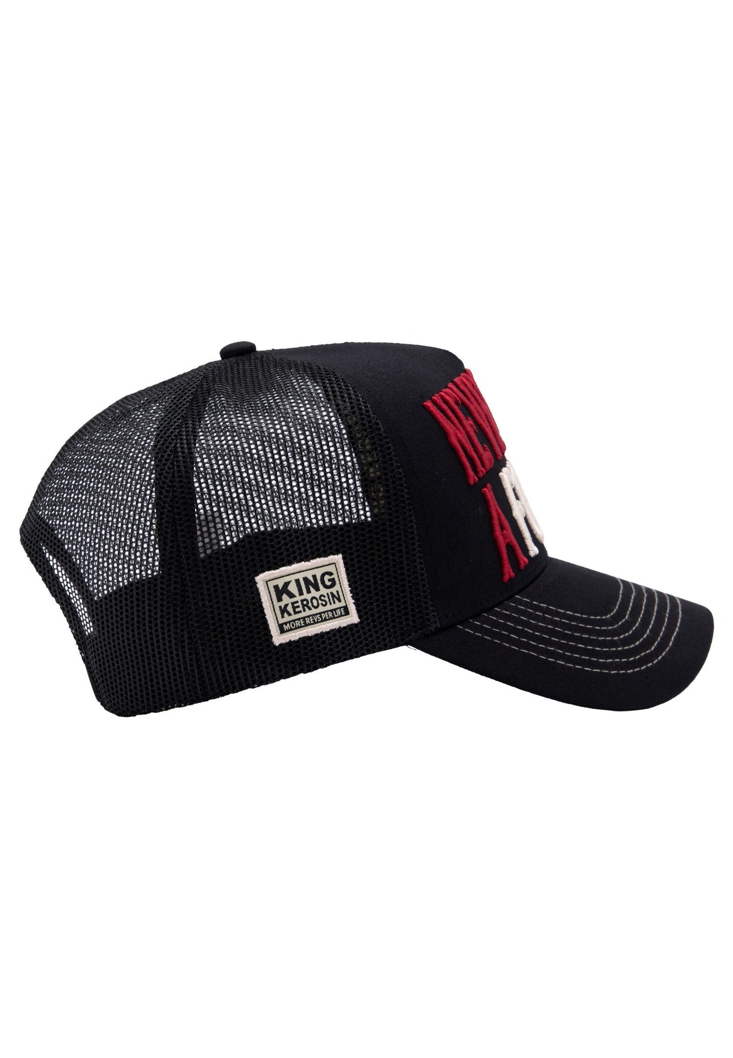 King Kerosin Trucker Cap "Never fuck a Fucker" - Schwarz