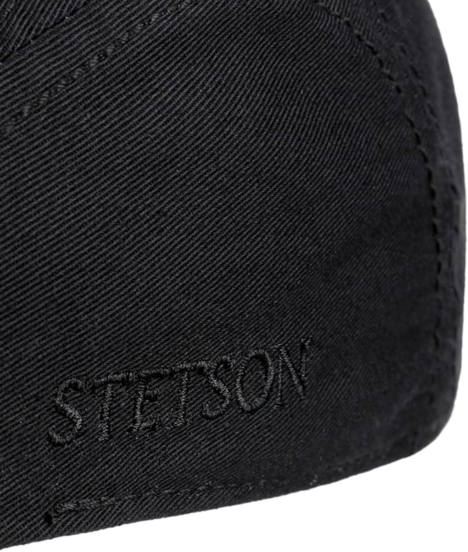 Stetson Madison Cotton Twill Ivy Cap Flatcap aus 100% Baumwolle - Schwarz