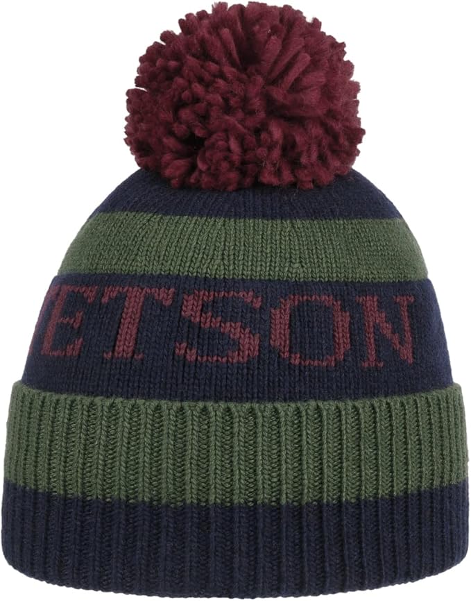 STETSON Bommelmütze Beanie Pom Pom Wolle Kaschmir