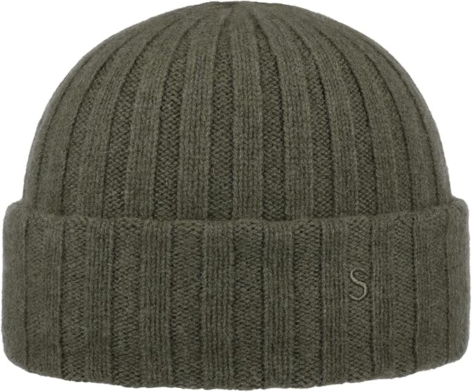 STETSON SURTH Kaschmir Beanie Moosgrün