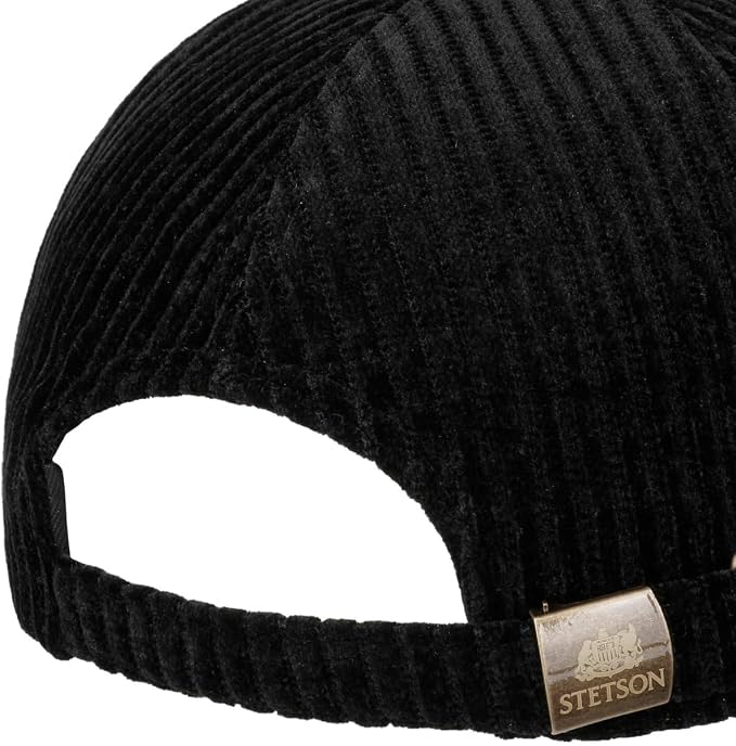 Stetson Baseball Cap Corduroy Jersey - Schwarz