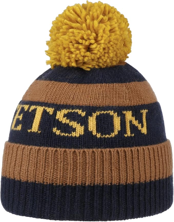 STETSON Bommelmütze Beanie Pom Pom Wolle Kaschmir