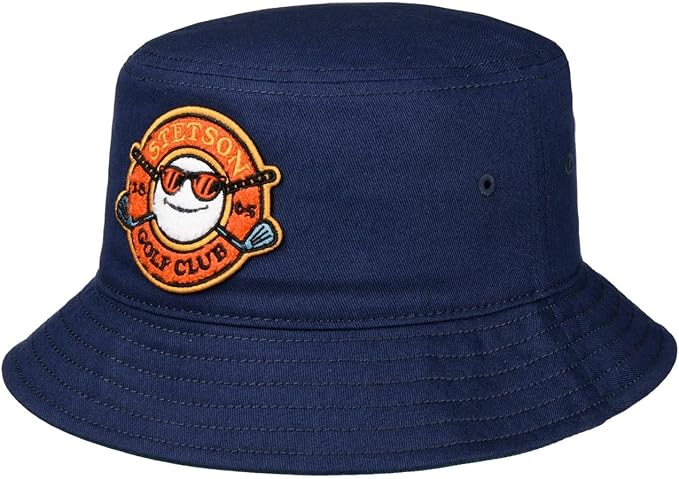 Stetson Bucket Cotton Golf Club  - Anglerhut aus 100% Baumwolle - Blau