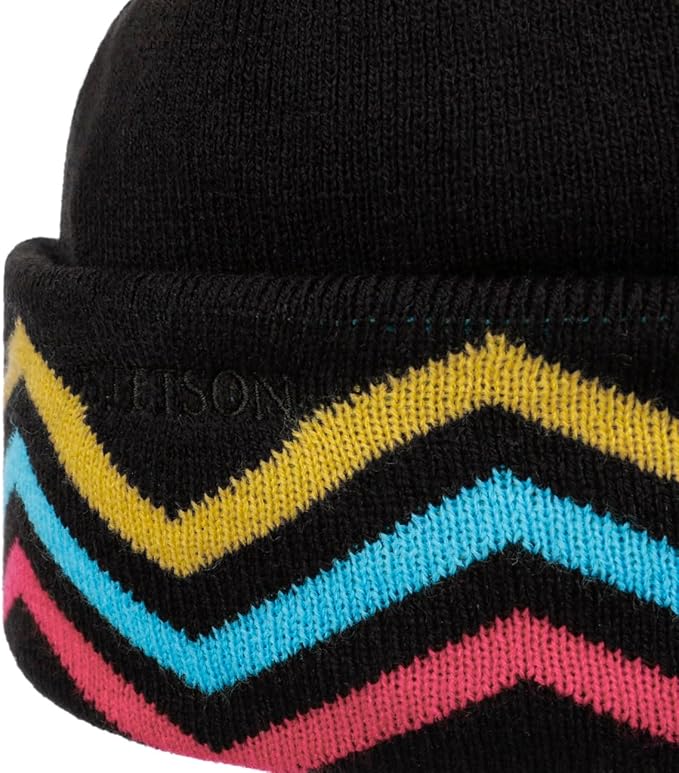 Stetson Freesytle Beanie - Balaclava - 2in1 - Schwarz/Mehrfarbig