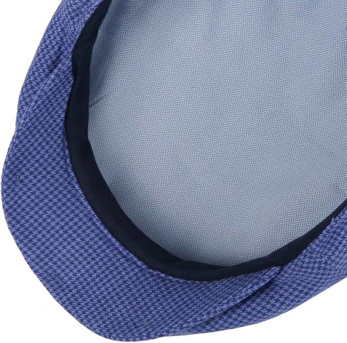 Stetson Kent Houndstooth Flatcap Golf - Blau