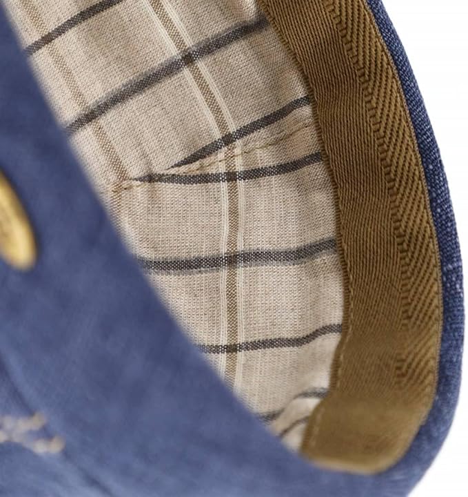 Fiebig Docker Leinen Beanie - mit Umschlag - Jeansblau