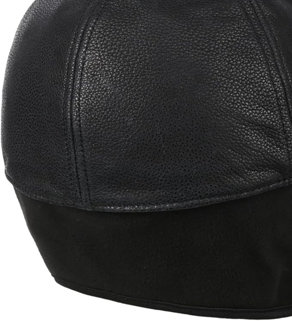Stetson Chevrette Cowhide Basecap - mit Ohrenklappen - Schwarz