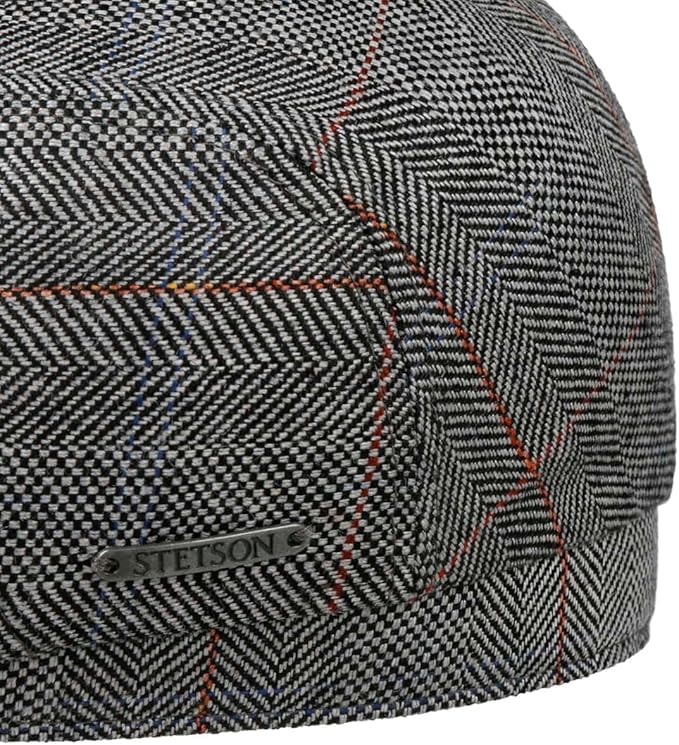 Stetson Pascoli Seide Driver Cap Cotton - Herringbone - 313 - Grau
