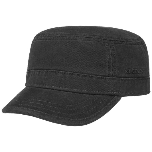 Stetson Army Cap Gosper Cotton - aus 100% Baumwolle - 1 - Schwarz