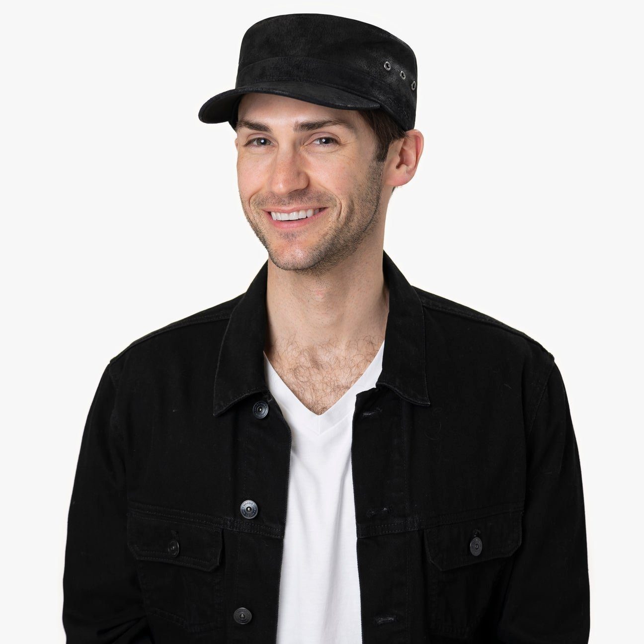 Stetson Leder Army Cap "RAYMORE"