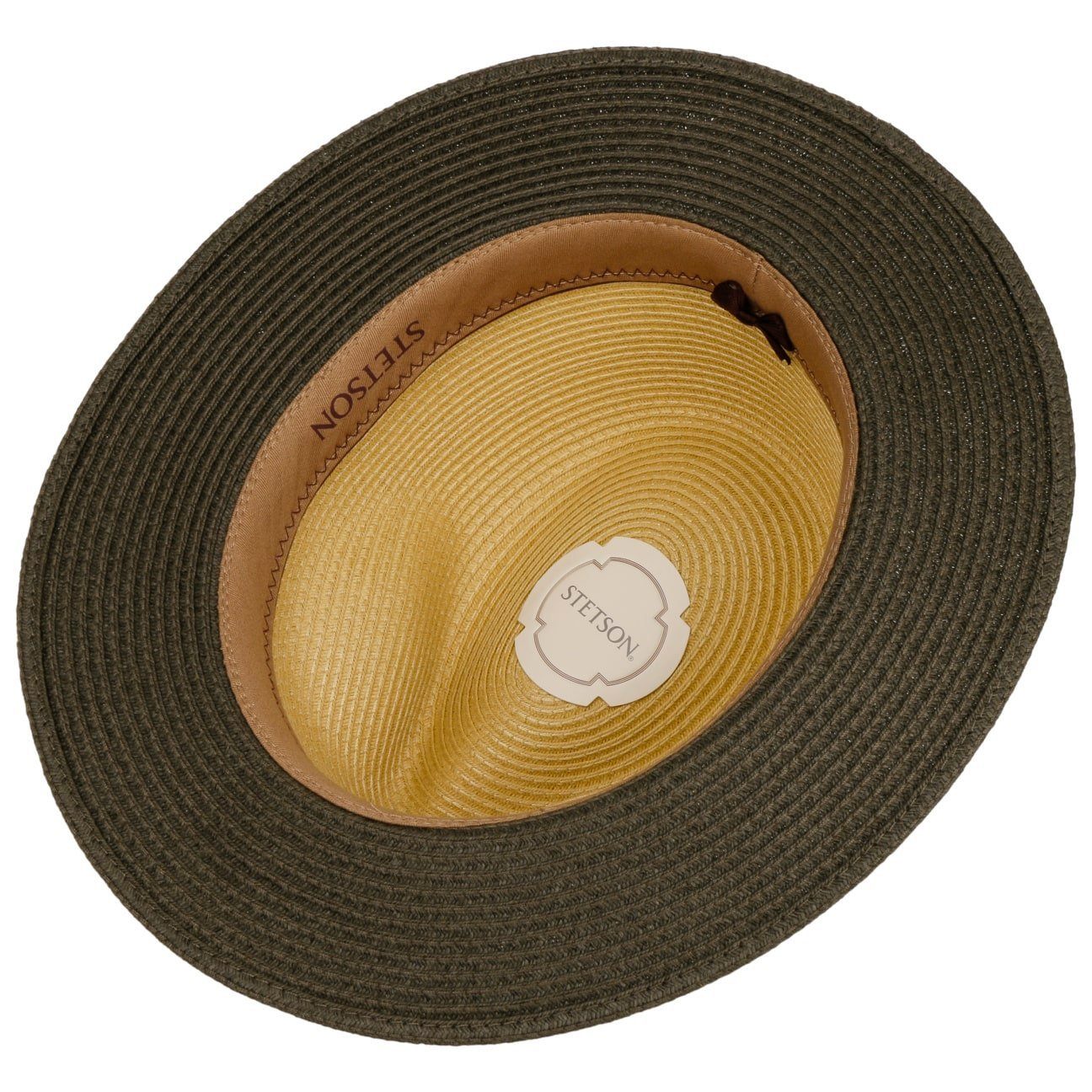 Stetson Romaro Toyo Traveller - Toyo Strohut - Aus 100% Viskose- Mit UV-Schutz 40 - Natur/Grün
