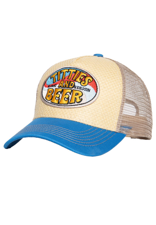 King Kerosin Trucker Cap "Titties & Beer" - Natur