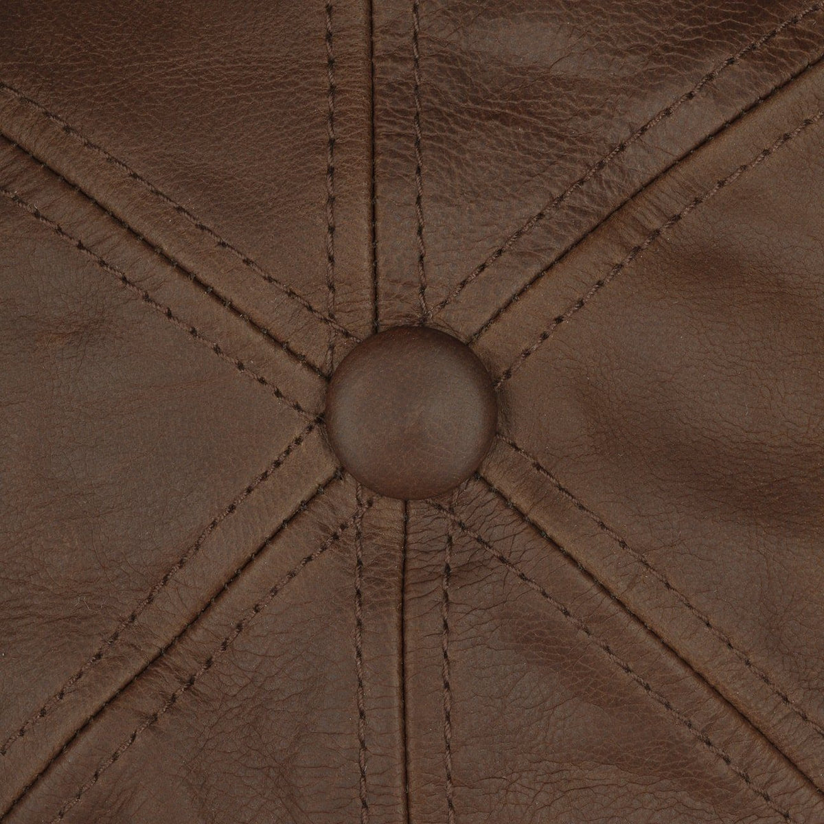 Stetson Brooklin Goat Pigskin - Schirmmütze aus Leder - 6-teilig - Braun