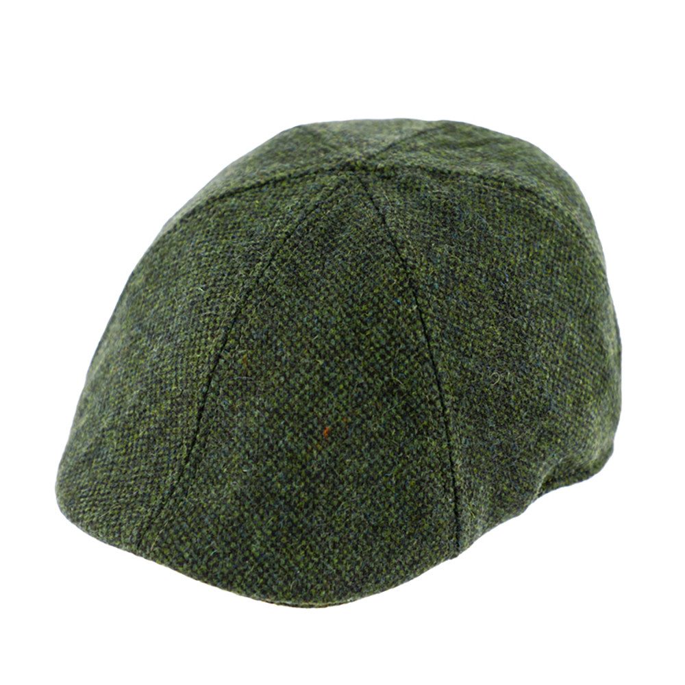 Fiebig 6-Panel Flatcap -  Gatsby - Donegal-Muster - Oliv