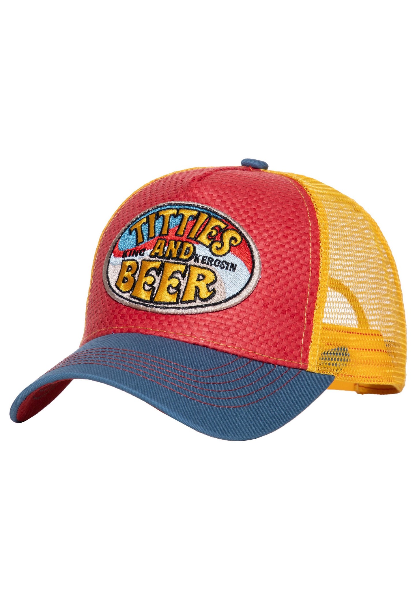 King Kerosin Trucker Cap "Titties & Beer" - Rot