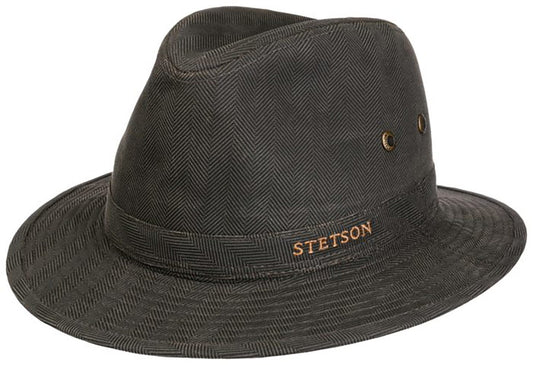 Stetson Vintage Traveller Herringbone - Fischgrat - 351 - Oliv