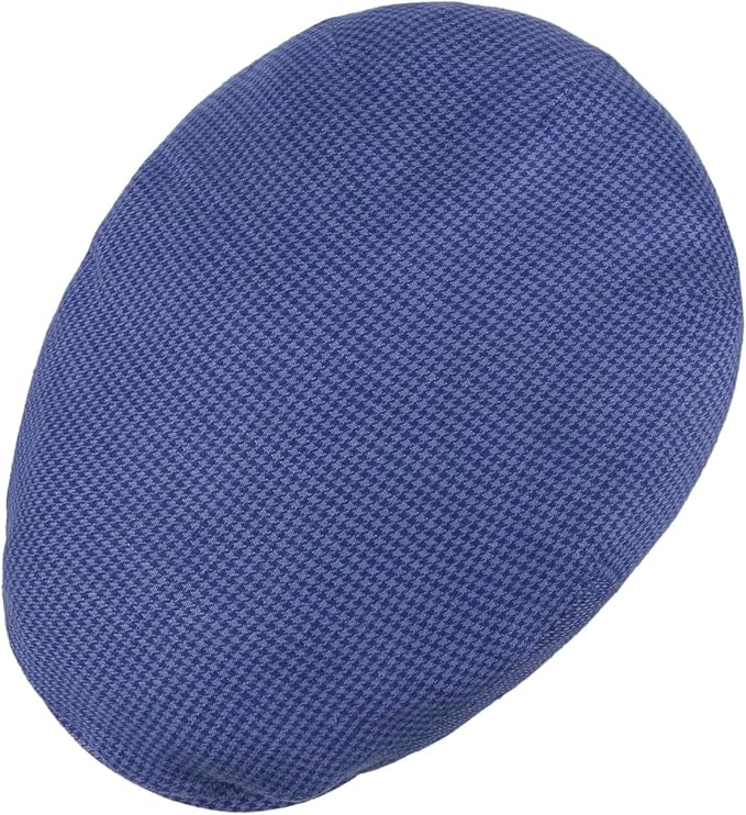 Stetson Kent Houndstooth Flatcap Golf - Blau