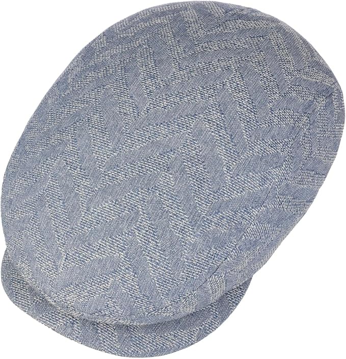 Stetson Driver Cap Cotton - Herringbone - 320 - Hellblau