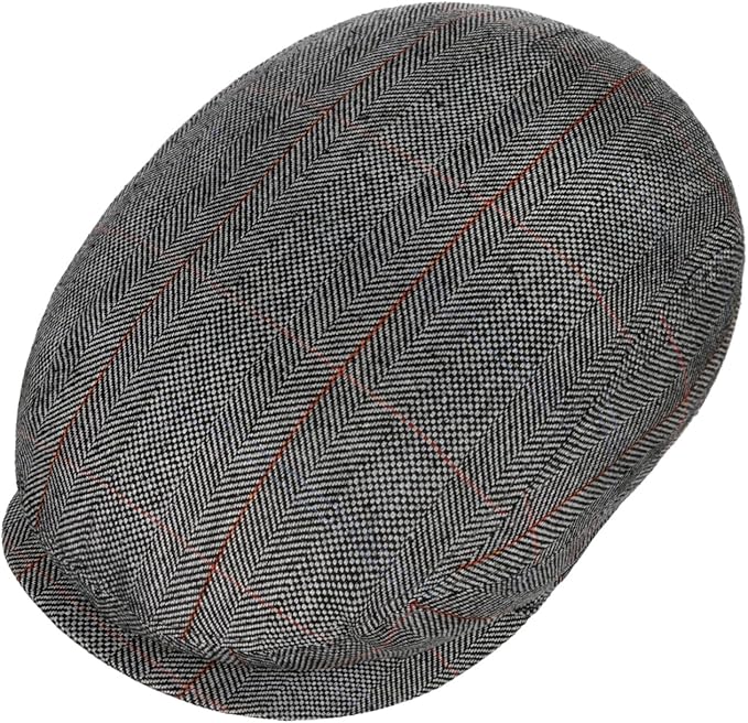 Stetson Pascoli Seide Driver Cap Cotton - Herringbone - 313 - Grau