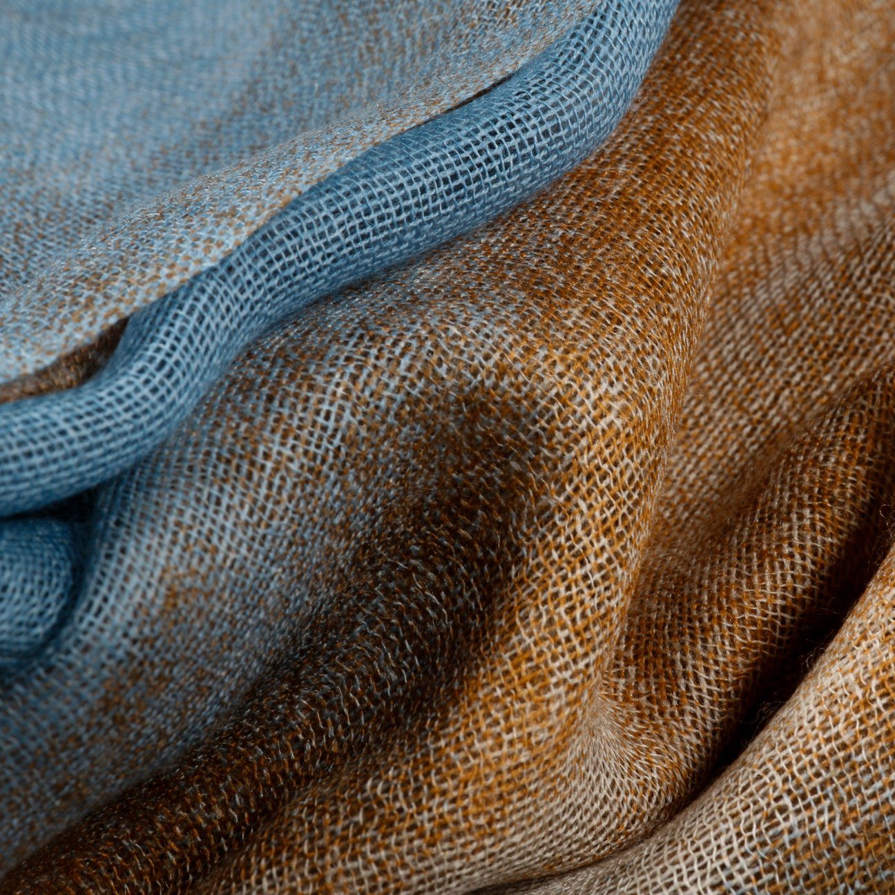 Stetson Light Summer Schal aus Wolle - Braun/Blau