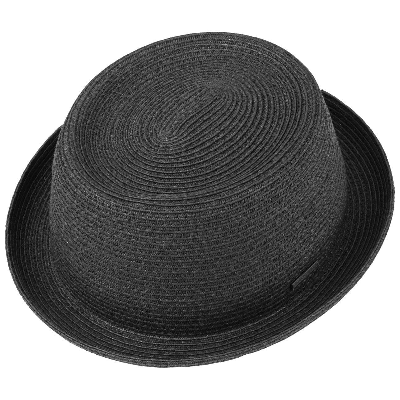Stetson Dawson Pork Pie - Toyo Strohut - Aus 100% Viskose- Mit UV-Schutz 40 - Schwarz