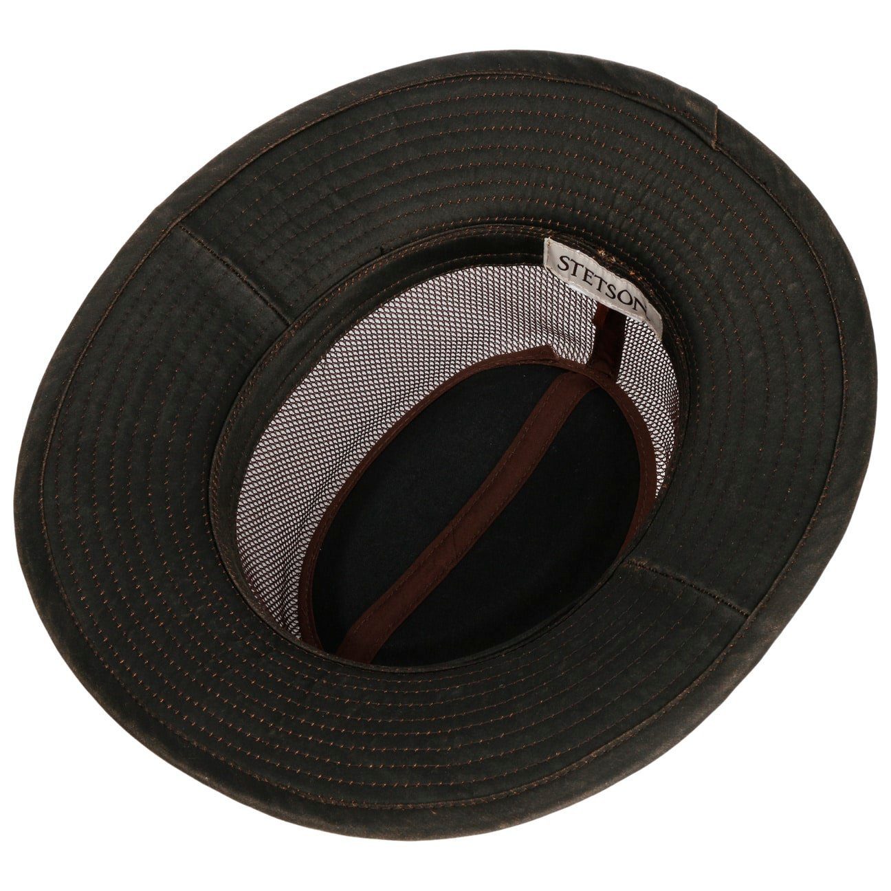 Stetson Vented Crown Stoffhut - Netz-Krone - Old Cotton -  Braun