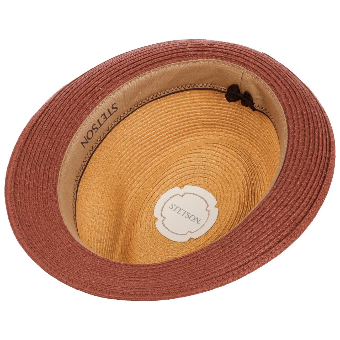 Stetson Licano Trilby - Toyo Strohut - Aus 100% Viskose- Mit UV-Schutz 40 - Rot