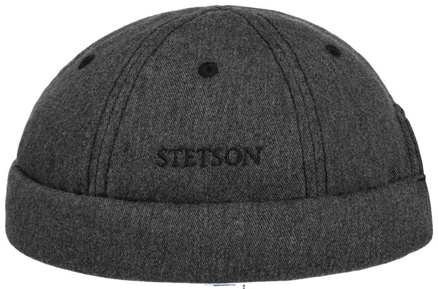 Stetson Docker Cap Melange Cotton - aus 100% Baumwolle - 13 - Dunkelgrau