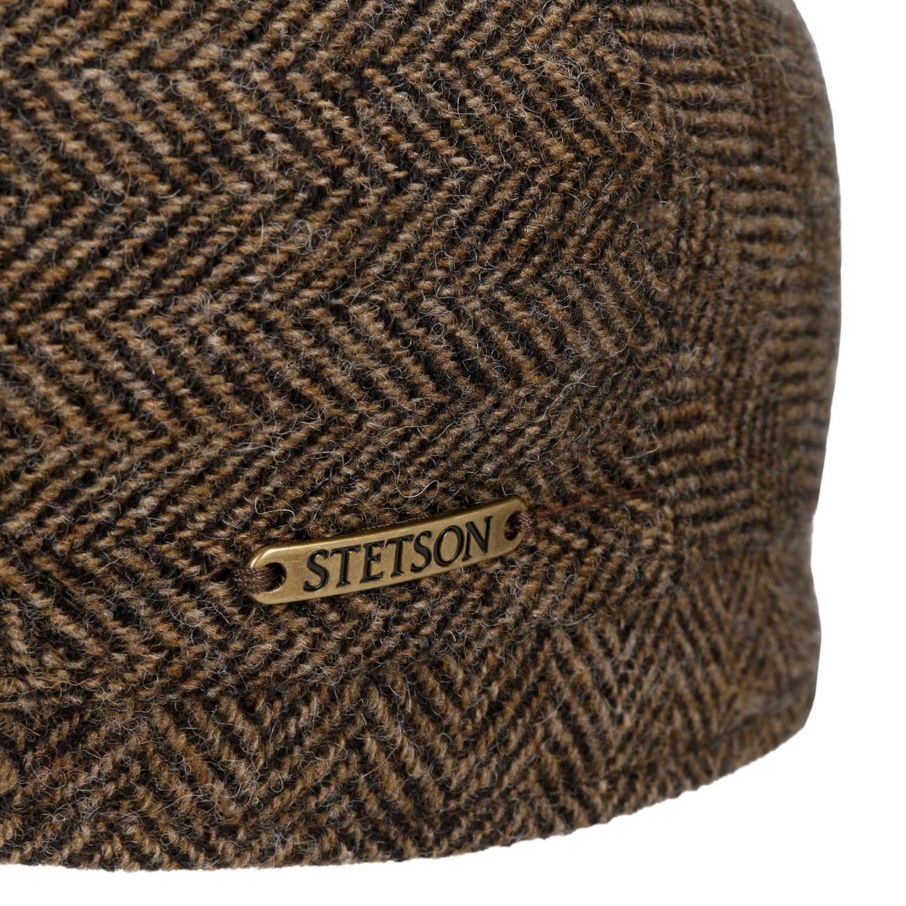 Stetson Belfast Woolrich Driver Cap - Fischgrat - Cap aus 100% Wolle - 367 - Braun-Schwarz