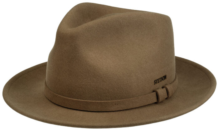 Stetson Festival Softfelt Fedora - Wollfilzhut - Knautschbar / Wasserfest - Braun