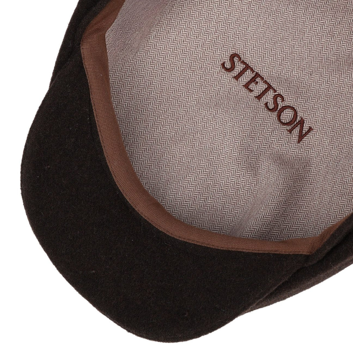 Stetson Hatteras Wolle Kaschmir - Flatcap - 8-teilig - Dunkelbraun