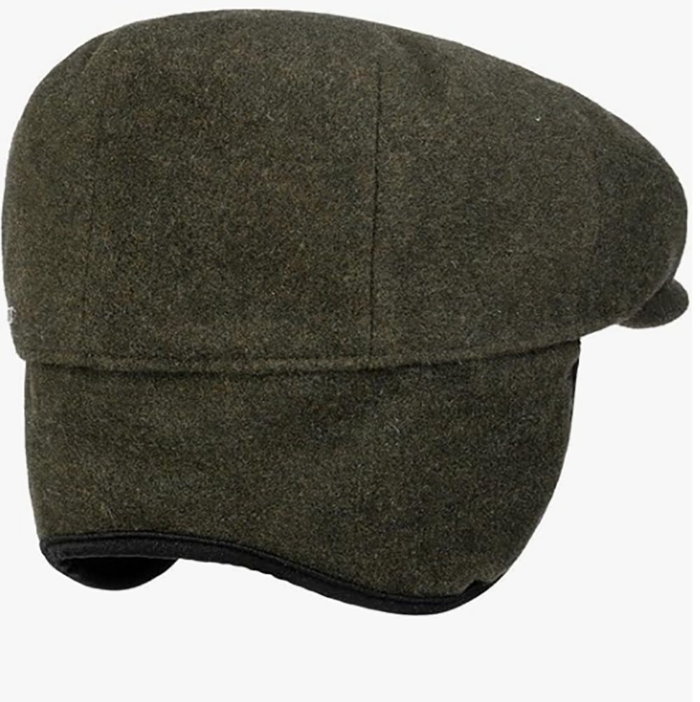 Stetson Kent Wool Driver Cap - mit Ohrenklappen - Cap aus  Wolle / Kaschmir - 41 - Oliv