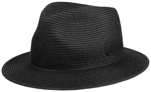 Stetson Dawson Toyo Traveller - Toyo Strohut - Aus 100% Viskose- Mit UV-Schutz 40 - Schwarz