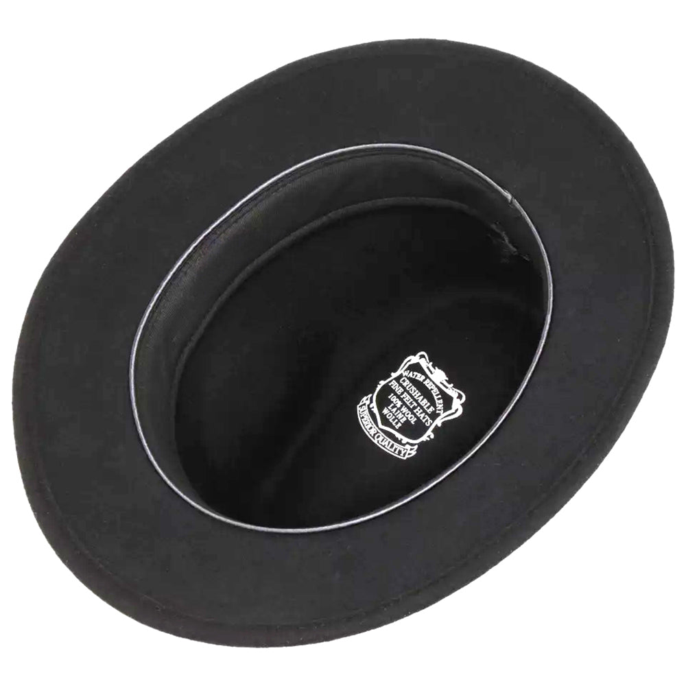 Fiebig Casual Traveller Wollfilzhut -  Knautschbar - Wasserabweisend - Made in Italy - Anthrazit