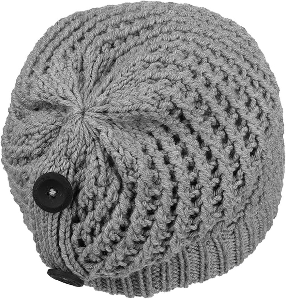 Barascon Ravena Strickmütze Grobstrick mit Deko-Knöpfen - Viele verschiedene Farben