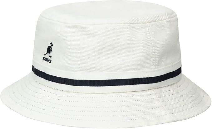 Kangol Stripe Lahinch Bucket Anglerhut - White - Weiss