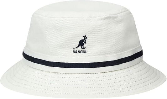 Kangol Stripe Lahinch Bucket Anglerhut - White - Weiss