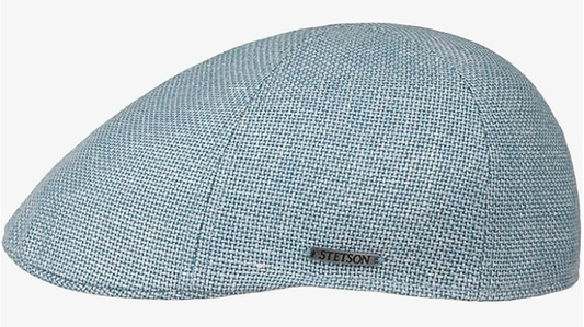 Stetson Texas Taleco Leinen-Mix Duck Cap - 20 - Hellblau