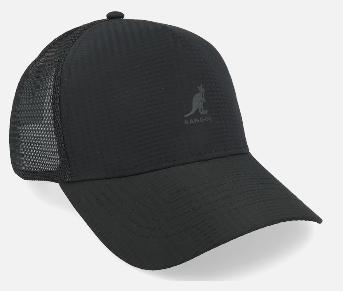 Kangol Basecap Trucker Seersucker Mesh - Schwarz