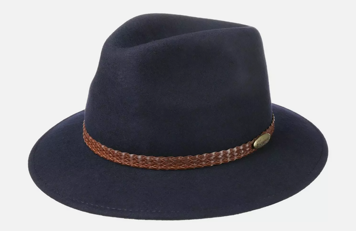 Fiebig Casual Traveller Wollfilzhut -  Knautschbar - Wasserabweisend - Made in Italy - Marineblau