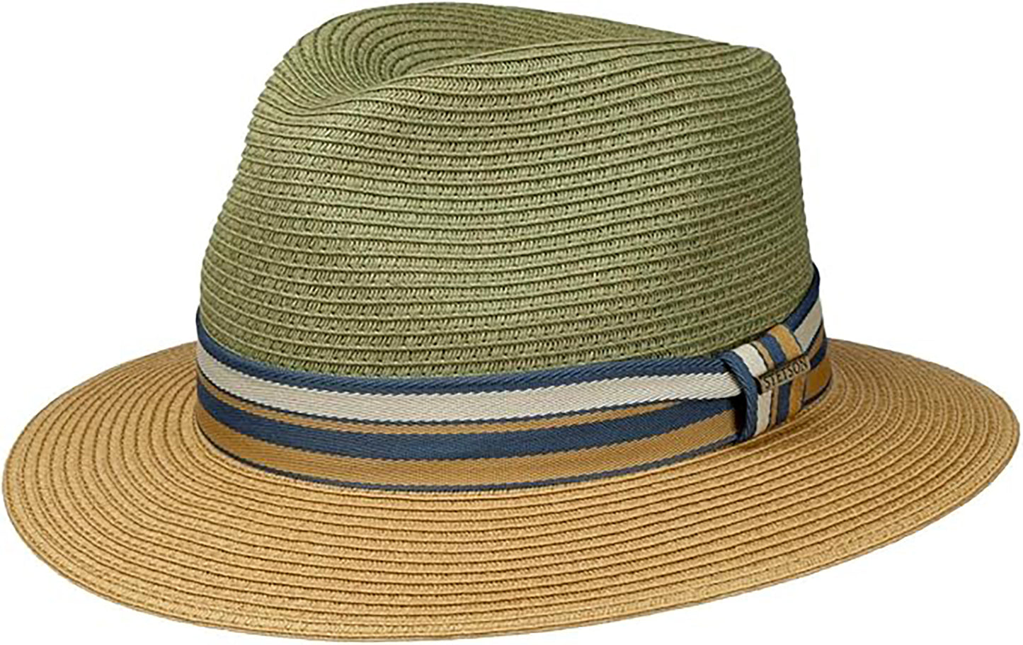 Stetson Romaro Toyo Traveller - Toyo Strohut - Aus 100% Viskose- Mit UV-Schutz 40 - Natur/Khaki