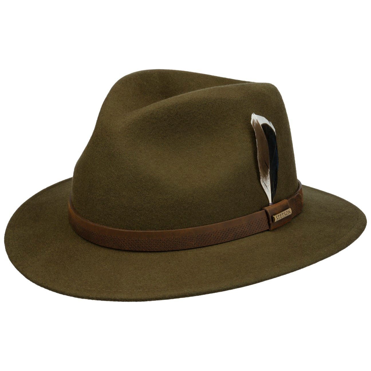 Stetson Boynton Woolfelt Traveller - Wollfilzhut - Knautschbar / Wasserfest - Oliv