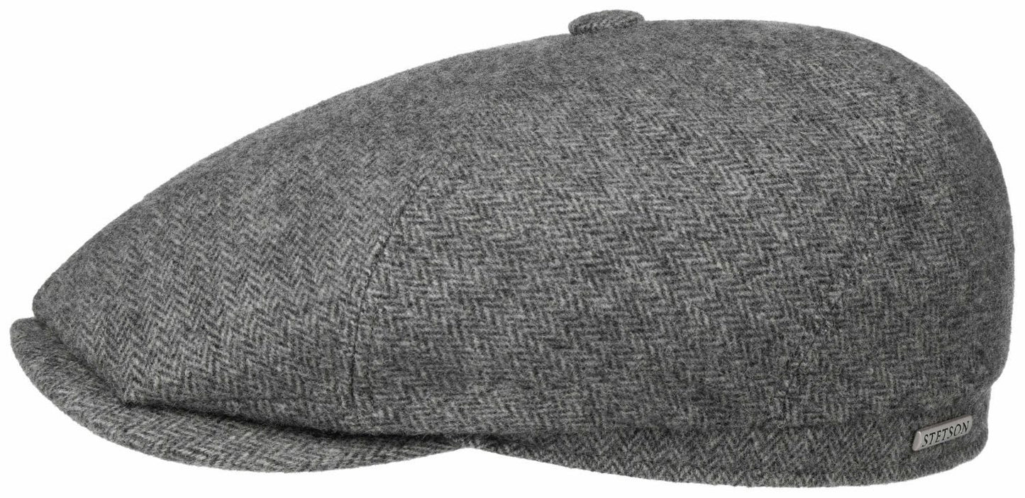 Stetson 6-Panel Brooklin Cap Herringbone - 333 - Grau